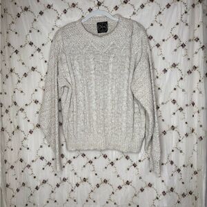 Harold's Men's Cable Knit Sweater - Light Gray